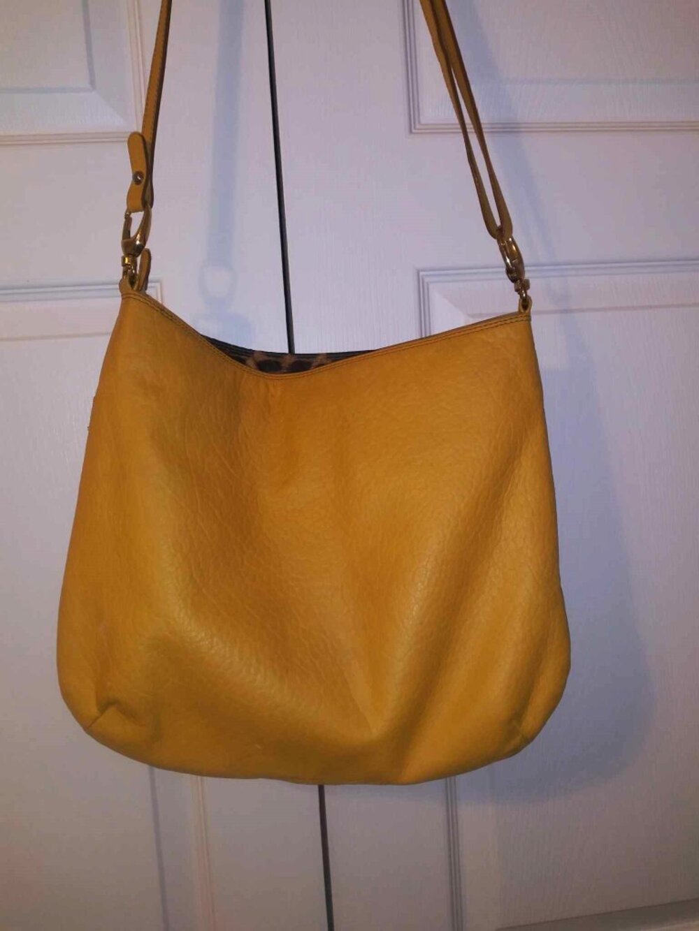 Plinio Visona yellow leather Italy shoulder bag - Picture 7 of 9